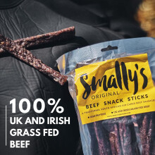 Smally's Biltong - Beef Snack Sticks, Chilli & Garlic Droewors, High Protein Sna