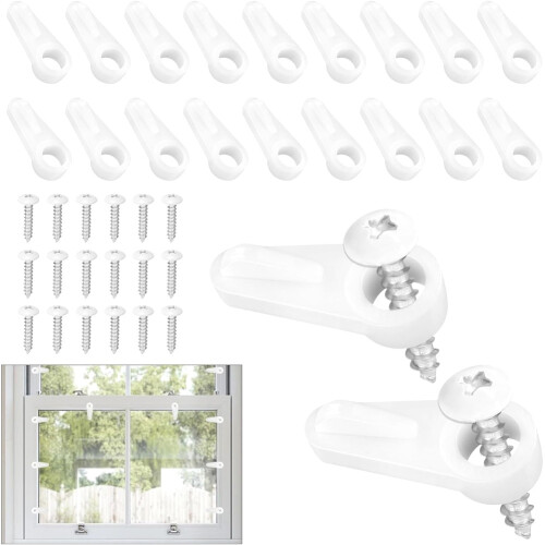 20 Pack Window Screen Clips, Window Screen Retainer Clips with Screws, Window Screen Holder Clips