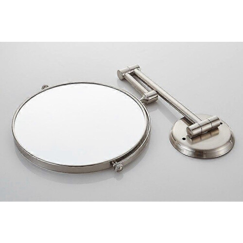 8 Inch Double Sided Wall Mounted Magnifying Makeup Mirror, Brushed Nickel 2
