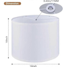 Lamp Shades, 2Pcs D Lampshade for Table Lamp Floor Lamps, 13x13x10Inch Lampshades Replacement Fab