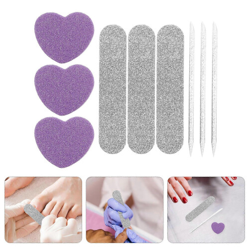 Multi 9.00x1.80x0.40cm Nail File Kit 50 Sets for Professional Shaping, Multi Color 1