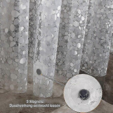 Anti-mold Shower Curtain with Weight Magnet Below, 0.2mm [180x200cm] Waterproof Antibacterial