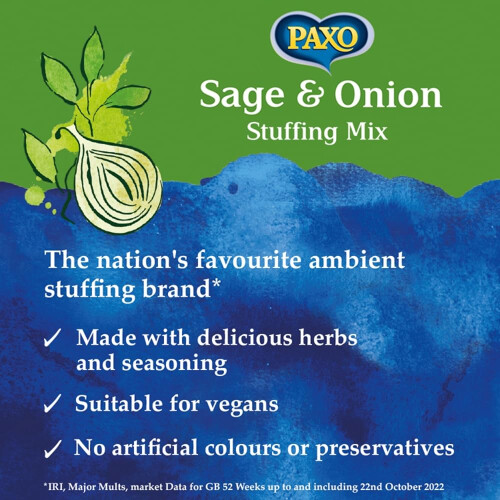Paxo Sage and Onion Stuffing Mix, 85 g Box (Pack of 2