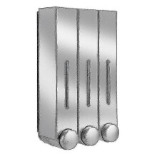 (triple silver) 3 Chamber Water-resistant Wall Mount Soap And Shower Dispenser Hand Foam Dispenser Home Hotel Bathroom