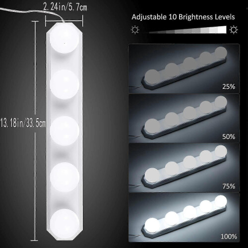 5 LED Tricolor USB Beauty Makeup Bulb Mirror Light 1