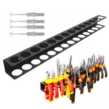 Heavy-Duty Wall-Mounted Tool Organizer - Metal Screwdriver Holder for Garage, Kitchen & Bathroom Storage