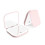 Pink Compact Mini Vanity Mirror with LED Lights, 2X Magnifying, Folding Handheld Pocket Mirror 2