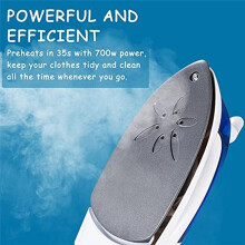 Travel Iron Portable Steam Iron for Clothes Iron Non-Stick Plate Dry Ironing Steam Ironing Fast Heated EU Plug