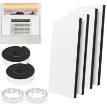 4 Pack AC Insulation Foam Panels Kit, Window Air Conditioner Side Panels with Seal Strip