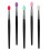 Black 14.6x0.9cm Eyeshadow Brushes Set 5Pcs Pink Makeup Gift 3