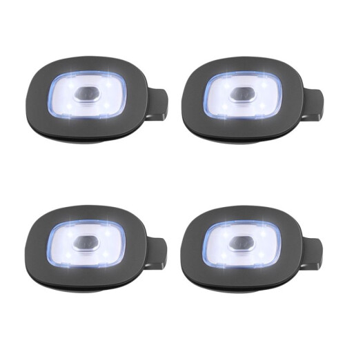 USB Rechargeable Light for LED Knit Beanie Hat, 4 Pieces, Strong Medium and Weak Light Mode LED Hat Light USB LED Lights