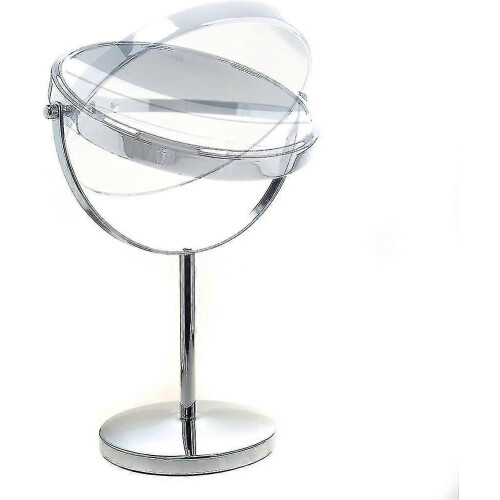 10x Magnification Chrome Standing Cosmetic Mirror for Shaving & Makeup 1