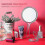 Hand Mirror Double Sided 1x/2x Magnifying Glass with Handle Transparent 3