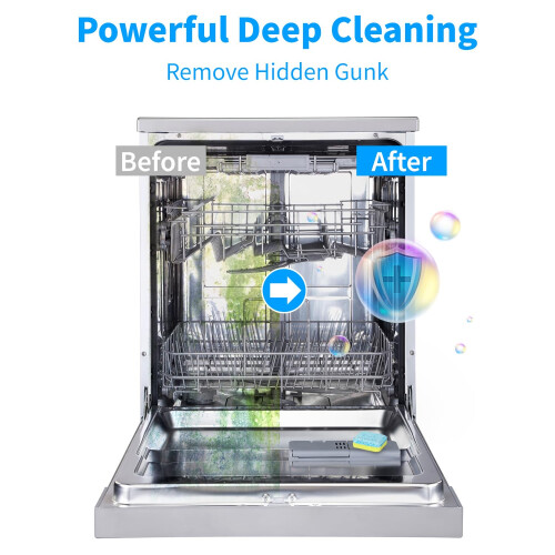 Dishwasher Cleaner Tablets - 24 Pack Powerful Descaling and 1