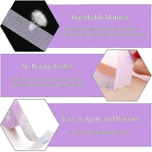 6 Rolls Breathable Micropore Under Eye Tape for Lash Extensions – Adhesive Eyelash Tape Tool 1