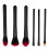 Black 18x3.5x3.5cm Soft Makeup Brush Set 6Pcs Lightweight Plastic 2