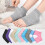 Multicolor Blue 1 Pair Gel Heel Crack Socks Half Cut Mesh Breathable Cotton 5