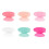 Assorted Color 1.5x1.3cm Brush Applicator Cap Easy Drying Beige 6Pcs 2