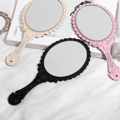 Vintage Oval Hand Mirror with Handle, Vanity Makeup Mirror, Travel Mirror Style 1