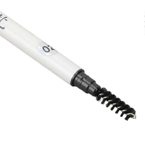 Lápiz de cejas 2 en 1, giratorio automático, triangular, resistente al agua, 03 Negro 2