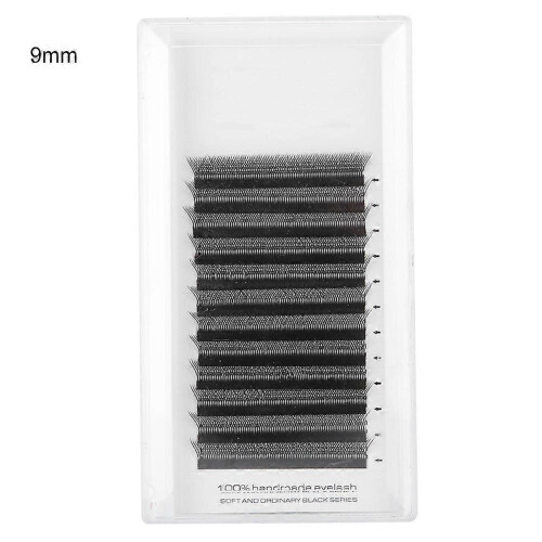 0.07mm W Shaped False Eyelashes, C Curve 9mm, Grafting Extension 1