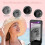 UV Sunscreen Camera Mirror 4" Touch Display, Rechargeable Double-Sided Travel Makeup Mirror, Dark Black 2