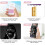 UV Sunscreen Camera Mirror 4" Touch Display, Rechargeable Double-Sided Travel Makeup Mirror, Dark Black 3