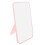 Pink Foldable Desktop Makeup Mirror 19x14x1cm, Touch Ups Eyebrow Grooming, Plastic 1Pcs 4