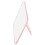 Pink Foldable Desktop Makeup Mirror 19x14x1cm, Touch Ups Eyebrow Grooming, Plastic 1Pcs 5