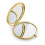 Compact Retro Round Foldable Makeup Mirror for Beauty Lovers, Small Hand Mirror 5