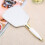 Specchio bianco quadrato portatile con manico per trucco, casa, salone e viaggi. 3