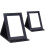 1 Foldable Portable Makeup Mirror, Travel Desktop Mirror with Stand, Compact PU Leather 2