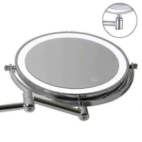 Wall Mounted 10x Magnifying Double Sided LED Makeup Mirror 1