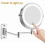 Wall Mounted 10x Magnifying Double Sided LED Makeup Mirror 3