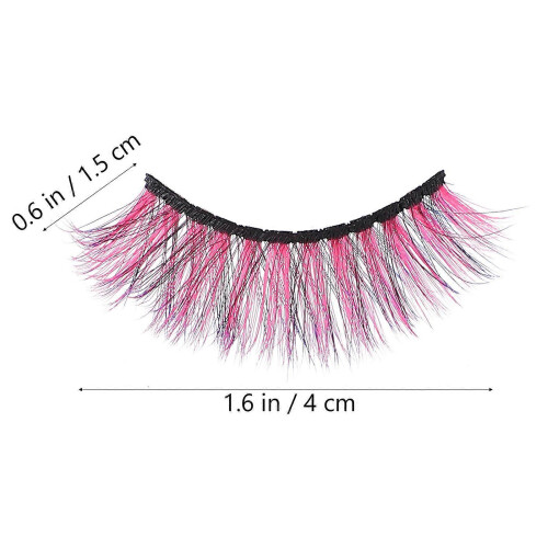 10pcs Colorful Faux Mink Dramatic Long False Eyelashes 1