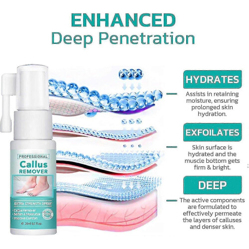 2pcs Professional Callus Remover Extra Strength Spray, Instant Foot Peeling Spray 1