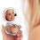 Multi 7x7x1.2cm 2pcs Cute Mini Folding Makeup Mirror, Round Portable Compact Travel Mirror 3
