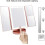 Lighted Vanity Mirror 1x/2x/3x Magnification Trifold 3