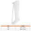 Plantar Fasciitis Night Sock Single Strap Elastic Compression Achilles Tendonitis Support White L/XL 23.2in 3