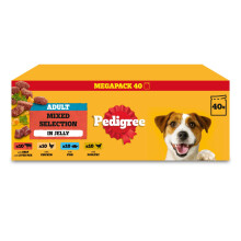 PEDIGREE Adult Dog Food Pouches Mixed Selection in Jelly 40 x 100 g Mega Pack