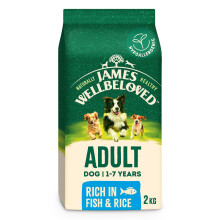 James Wellbeloved Dog Adult Hypoallergenic Dry Food Fish and Rice 2 kg