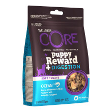 Wellness CORE Puppy Reward+ Digestion 170g, Ocean, Krill - Soft Puppy Treats for All Puppy Breeds, Grain-Free, Natural, Hypoallergenic, Protein-Rich,
