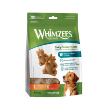 WHIMZEES Hedgehog L, 6 Pieces – Dog Dental Stix, Size L, Dog Dental Sticks for Large Breeds, Natural and Grain Free, Rawhide-Free, Vegetarian, No Ad