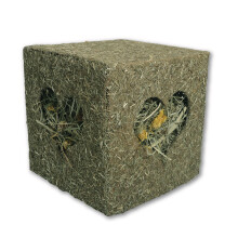 Rosewood Naturals I Love Hay Forage Cube, Small Animal Treat and Gnaw Toy for Rabbits, Guinea Pigs, Chinchillas, Degus, Hamsters, Gerbils, M