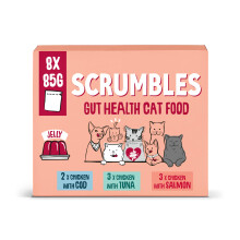 Scrumbles Grain Free Wet Cat Jelly Fish Pouch Selection 8x85g
