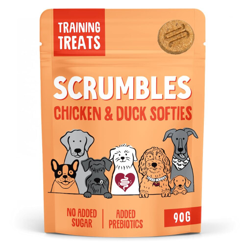 Scrumbles Scrumbles Softies, Chicken & Duck Training Treats, 90g