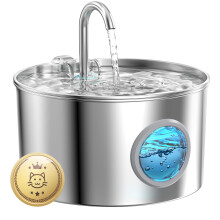 Cat Water Fountain for Drinking: Stainless Steel Cat Fountain - 2.2L Water Fount