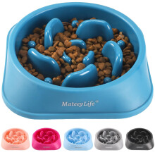 MateeyLife Slow Feeder Dog Bowls, Anti-Choking Puzzle Dog Food Bowls, Anti-Slip Interactive Feeding Slow Down Eating, Bloat Stop Maze Dishes for Medi