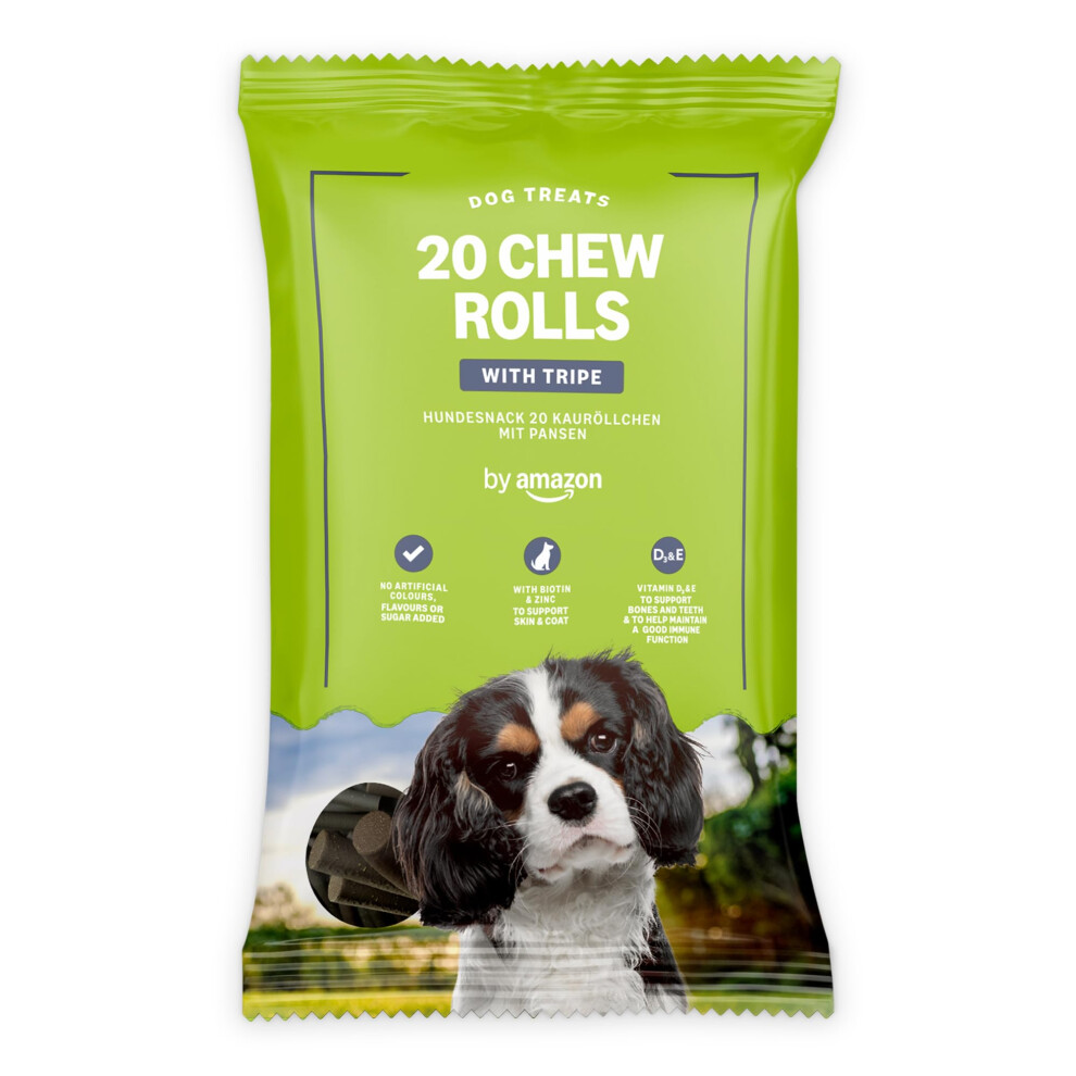 By Amazon - Dog Treats - 20 Chew Rolls With Tripe, 200G
