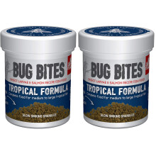 Fluval Bug Bites Tropical Large Granule Fish Food 45g (Pack of 2)